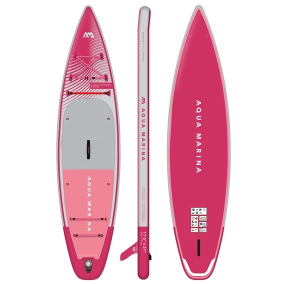 Aqua Marina Coral Touring 11.6 SUP Komplett Set Ausblasbares Stand Up Paddle Board Raspberry 2 Aqua Marina Coral Touring 11.6 SUP Komplett Set Ausblasbares Stand Up Paddle Board Raspberry – Bild 2