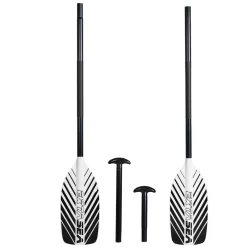 ExtaSea Alu Paddelkombination Doppelpaddel Stechpaddel Black And White