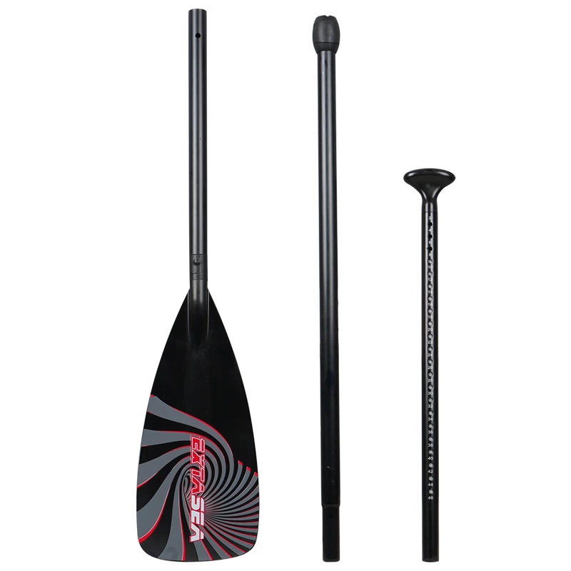 ExtaSea SUP Vario Aluminium Paddel 3-teilig Black-red 1 ExtaSea SUP Vario Aluminium Paddel 3-teilig Black-red
