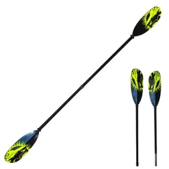 ExtaSea Tour Vario Fiberglas Doppelpaddel | 220-240cm | 2-teilig | Schwarz-lime