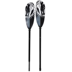 ExtaSea Tour Vario Fiberglas Doppelpaddel | 220-240cm | 2-teilig | Schwarz-weiß -Wassersport Lieferungen extasea tour vario fiberglas doppelpaddel 220 240cm 2 teilig schwarz weiss 2