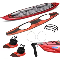 Gumotex Seawave Kajak Set Mit Sitz Spritzschürzen Spritzdecke Und Steueranlage