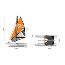 MiniCat 310 Sport Katamaran Aufblasbares Segelboot -Wassersport Lieferungen minicat 310 sport katamaran aufblasbares segelboot 3