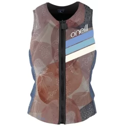 ONeill Slasher Comp Vest Damen Neopren Prallschutzweste Desert Bloom-drift Blue