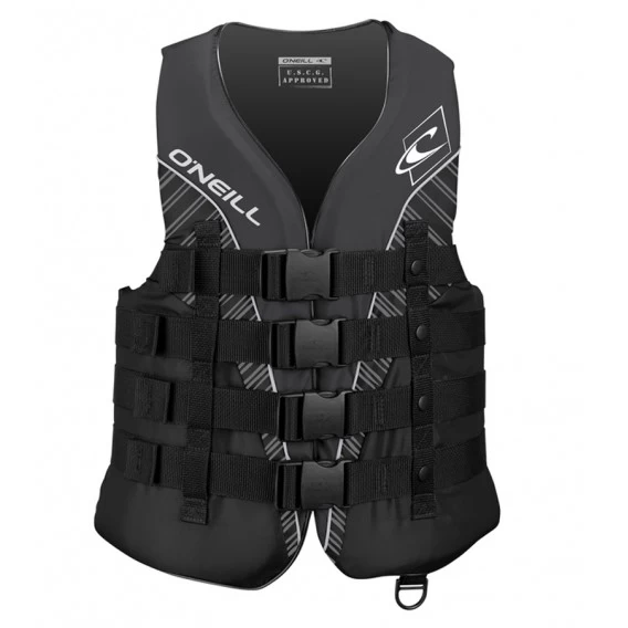 ONeill Superlite 50N CE Vest Herren Nylon Schwimmweste Black-Smoke White 1 ONeill Superlite 50N CE Vest Herren Nylon Schwimmweste Black-Smoke White